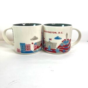 Starbucks Washington DC You Are Here Collection 14oz Coffee Mug Cup 2017 Set/2